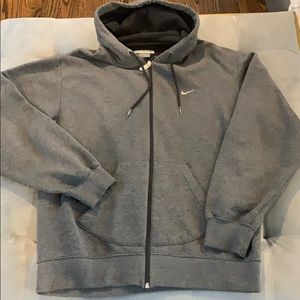 Nike Soft Zipper Grey Gray Hoodie Sweatshirt Med